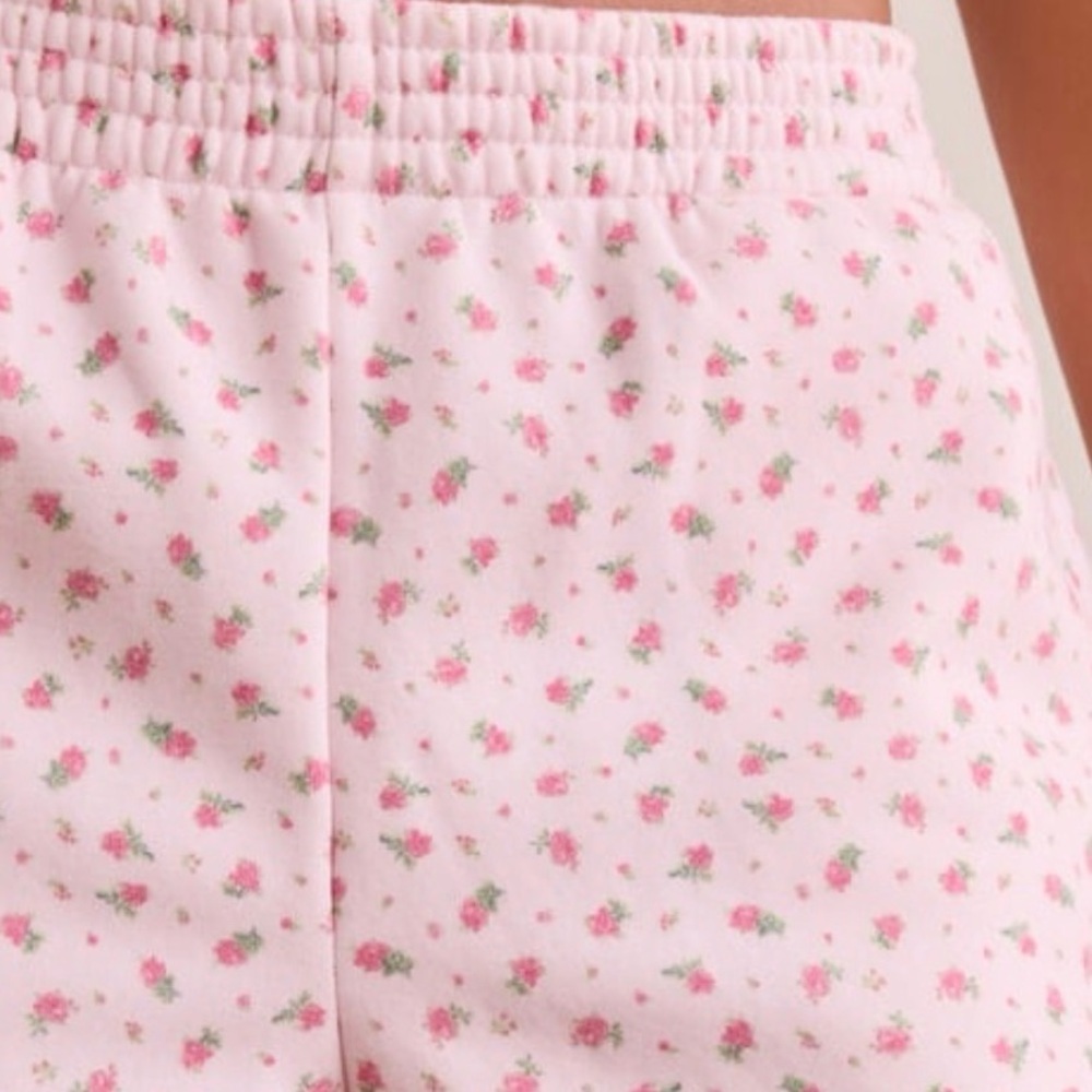 Altard State Rosy Reset Floral Pink Lounge Shorts Cozy Relaxed Fit S - Picture 3 of 5